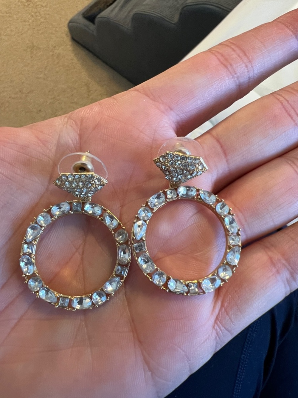 Bejeweled Engagement Ring Earrings